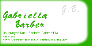gabriella barber business card